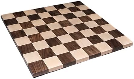 Hastha Kalalu Tablero de ajedrez minimalista sin bordes, madera de nogal y madera de arce, tablero de ajedrez de torneo solo tablero de ajedrez con