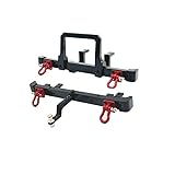 MN 82 Aluminum Alloy Front And Rear Bumper Bull Bars Guards For 1/12 MN82 LC79 Short Truck Upgrade Parts OP Accessories(Black Set)
