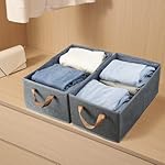 Pack of 3 Large Capacity Storage Bins Closet Organizer System, Sturdy Foldable Storage Boxes for Organizing Clothing, Sheets, Toys, Books - Shelf Organizer Shelves Basket Storage Bin - Image 4