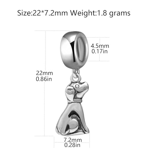 Lucky Charm 925 Sterling Silver Animal Dangle Pet Charm for Pandora Bracelet2