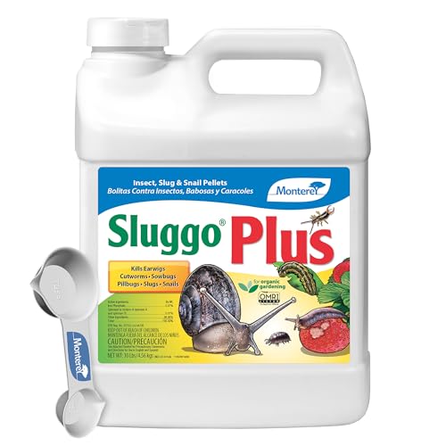 Monterey Sluggo Plus Bundled with Measuring Spoon - Snail & Slug Killer, Plus Controls Other Insects, OMRI Listed for Organic Gardening - 10 lb jug Monterey Sluggo Plus Bundled with Measuring Spoon - Snail & Slug Killer, Plus Controls Other Insects, OMRI Listed for Organic Gardening - 10 lb jug