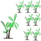16pcs Palm Tree Decor,8cm Palm Tree Cake Topper,Coconut Tree Cake,Palm Tree Party,Jungle Cake Hawaiian Cupcake Toppers,Beach Cake Decorations