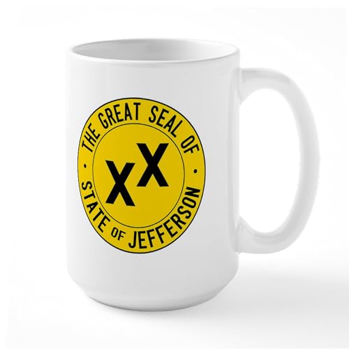 Taza de café grande de cerámica blanca 15 oz miniatura 1
