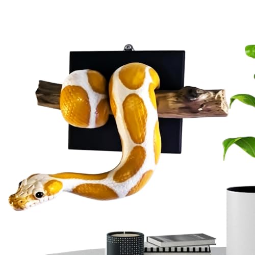 Arte mural de pitón en resina 3D para decoración de salón y fondo de sofá 7