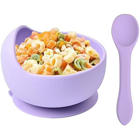 Delven Silicone Baby Bowls and Spoons Set Cover