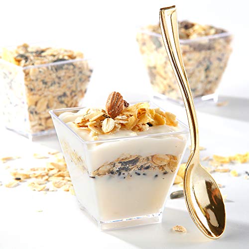 Supernal B07PNTQK97 2Oz Square Plastic Mini Dessert Cups thumb #2