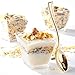 supernal 2oz Square Plastic Mini Dessert Cups with Gold Spoons,Parfait Appetizer Cup,100pcs Cups,100pcs Gold Spoons,Perfect for Birthday,Party,Wedding