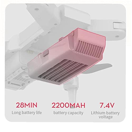 HJRBM Camcorder Objektive Mini Drone Faltbarer Quadcopter 4K HD Kamera GPS RC Drohne mit 2 Akkus Orange (Grau) – Bild 7