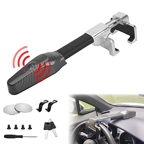 Opsoopi Steering Wheel Lock With Car Alarm System, Anti Theft Car Device, Car Wheel Lock Car Theft Prevention Device With 130Db Alarm, Universal Car Security For Truck/Auto/Suv/Van - 2 Keys #TOP3