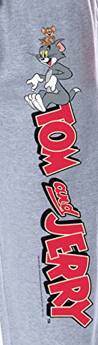 Tom And Jerry Men's Vintage Characters Logo Sleep Jogger Pajama Pants3