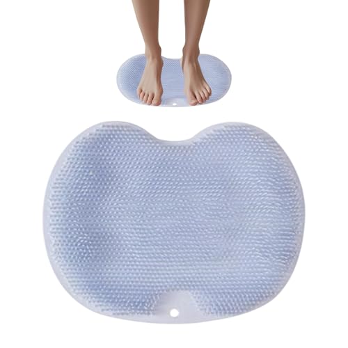 Nettoyant pour pieds de douche – Tapis antidérapant avec nodules de massage | Exfoliant pour pieds mains libres pour baignoire et bain | Améliore la circulation et la fatigue