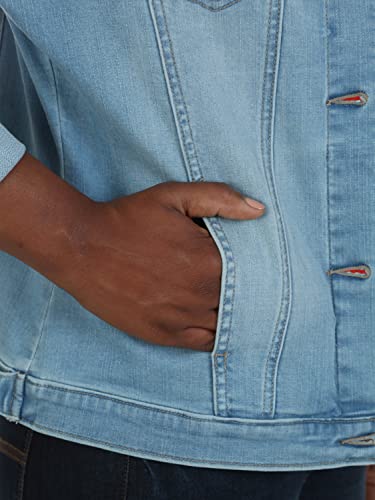 Riders By Lee Indigo Women's Denim Jacket, Falling Star-Light Blue, Large #TOP3