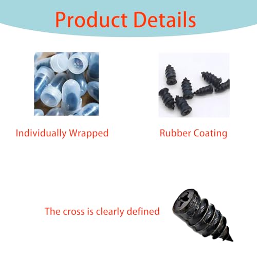 Image of 70 Pcs Tire Repair Rubber Nail, Self-Service Vacuum Tire Repair Nails for Car Motorcycle ATV Tire Puncture Repair (35S+35L)