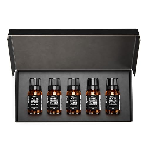 AirScent Hotel Diffuser Oil Gift Set - 5-Star Hotel Scents - 10 mL, 0.34 fl oz Fragrance Oil Set - Inspired by The Fairmont, The White Tea Hotel Scent and Other 5-Star Hotel Blends