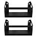 Hudson Hi-Fi Vinyl Display Holder - 2 Pack Record Display Shelf - Solid Steel Wall Mount & Record Display, Quick Access Vinyl Record Wall Mount - Record Shelf, Fits 25 LPs, Black Satin