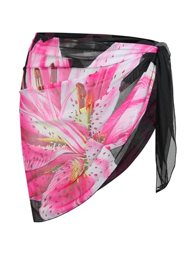 Image of ZAFUL Boho Beach Cover Ups for Women Sarong Coverups Sheer Bikini Chiffon Wraps Skirts for Swimwear