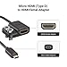 SMALLRIG Ultra Slim 4K Adapter Cable (D to A), Micro-Sized Ports Male to Full-Sized Ports Female, 4K@60HZ, for Sony A7R IV A7RIII A7III A7II A7RII / for Fujifilm X-T2 X-T3-3021