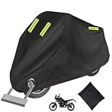 XXL, XXXL Schwerlast Motorrad Abdeckplane Outdoor Indoor Mit Schlossloch Reflektionsstreifen Winterfest Wasserdicht Motorradgarage Motorradplane Schutzhülle Abdeckung für Harley Honda Suzuki Kawasaki