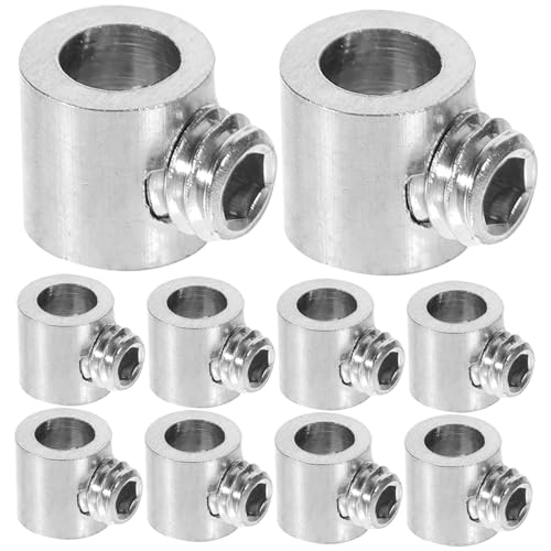 VALICLUD 10 Abrazaderas Para Cables De Acero Para Cable De 1-1,5 Mm, Sujetador De Cuerda Doble Cara, Clip De Alambre Resistente Para Colgar Luces y Carteles, Kit De 10 Unidades