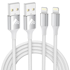 iPhone Charger Cable 2M 2Pack, MFi Certified Lightning Cable Fast iPhone Charging Cable Nylon iPhone Cable USB iPhone Charger Lead for iPhone 14 13 12 11 Pro Max XS XR X 8 7 6 Plus 5 SE,iPad
