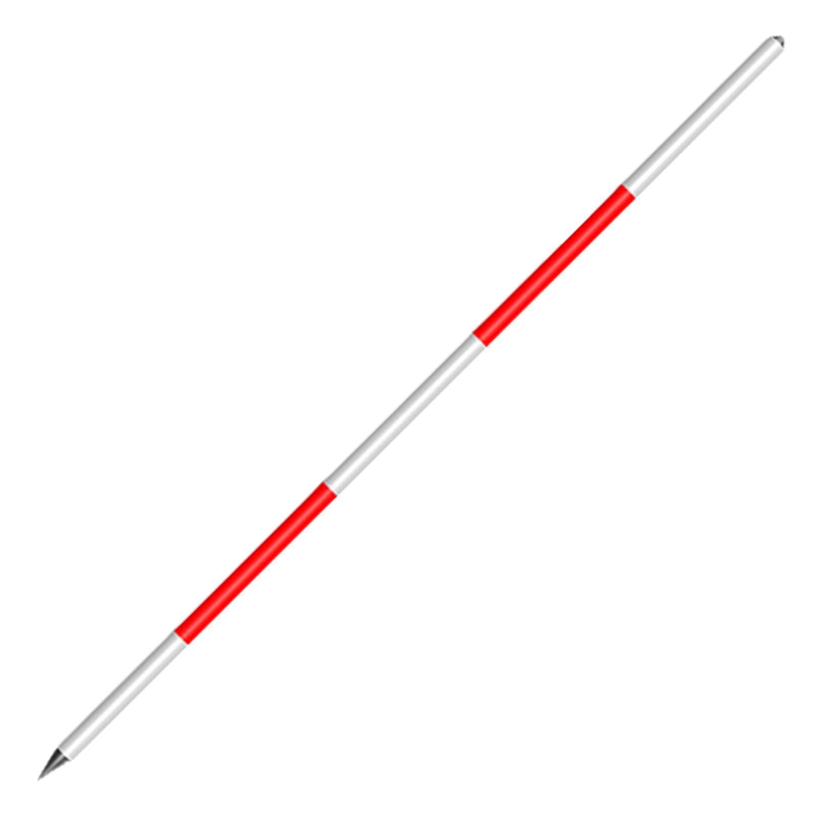AMZBNEIDI Duty Alummsurvey Pole, Aluminum Survey Pole Telescopic Detachable Red White 1-5m(Pointed end 1 section-1m)