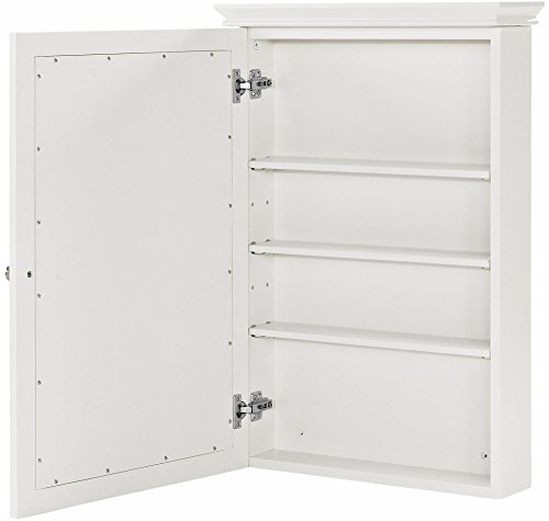 Crosley Furniture Lydia Mirrored Bathroom Wall Cabinet, White