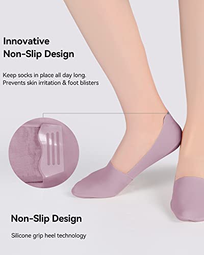 Hasmes 8 Pairs Women No Show Socks Girls Low Cut Liner Non Slip Invisible Sock Cool Comfort Breathable 8-11 #TOP3