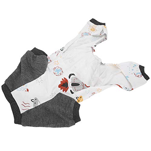 Pijama para animais de estimação, body com estampa de nave espacial, macacão de cachorro com desenho