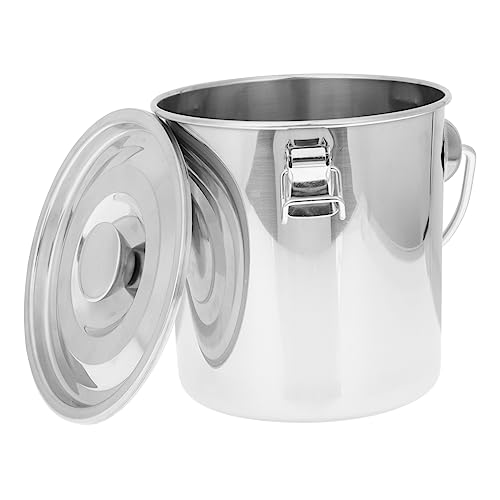 RORPOIR Stainless Steel Airtight Bucket Portable Sealed Bucket for and Vehicle Use for Emergency Preparedness and Safety