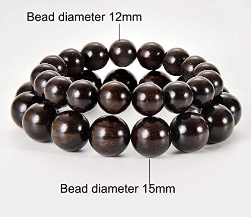 Image of Prayer Bead bracelet Mala Beaded Bracelets for Men Women 12 /15MM