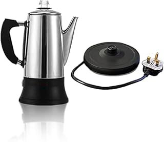 YINO Electric Coffee Percolator,Stainless Steel Stovetop Espresso Maker,12 Cup Electric Coffee Percolator 1.8L Coffee Percolator, Stove Top Coffee Maker
