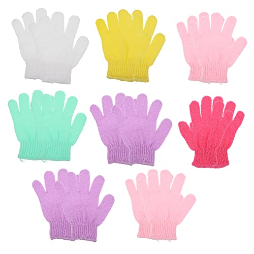 minkissy Guantes De Ducha Protectores Guantes Exfoliantes De Limpieza Profunda Para Masaje Corporal Y De Espalda