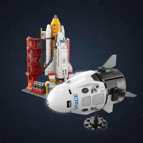 Image of SKY LINE OCEAN || 2 in 1 Space Rocket & Capsule Combo Building Blocks Set || 1000+ Pcs || 6-in-1 STEAM Aerospace Kit || 88 Pcs || Compatible Bricks || 6 Months Structural Warranty