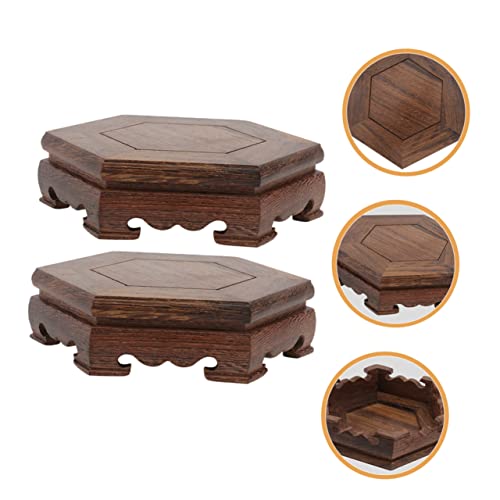 Support bois pour pot de fleurs TOYANDONA x2 socle exposition table