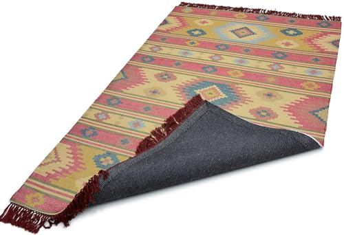 Image of Printed Rug Soft Floor Carpets with Anti Slip Backing for Living Room | Bedroom | Kids Room (Rust, 4x6 Feet)