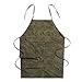 Fartuch kamuflażowy męski i damski kelner kuchenny odkryty grill restauracyjny wodoodporny fartuch roboczy (zieleń wojskowa jeden rozmiar)