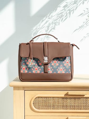 Image of ZOUK | Women's Vegan Leather | Stylish Handbag with Adjustable Strap, Top Handle |