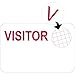 Brady 95637, Timespot Visitor Card Badge, 2 Packs of 500 pcs