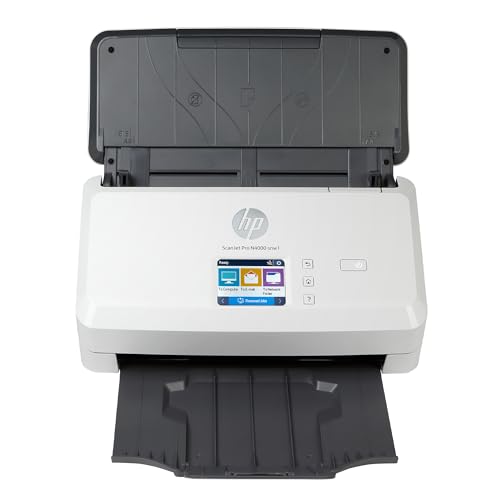 HP ScanJet Pro N4000 snw1, Fast 2‑Sided Scanner with Auto Document Feeder, Best for Small Business (6FW08A)