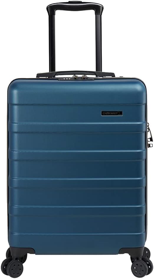Anode 55x40x20 Cabin Suitcase, Built in Lock, Lightweight Carry On, 8 Wheels, Wet Pocket, Suitable for Ryanair, Easyjet, Paid Hand Luggage Carry-Ons (55 x 40 x 20 cm 40l)