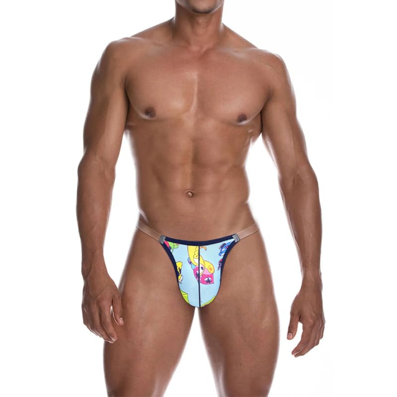 Men's Sexy Comfortable & Fashionable Transparent Waistband Bulge Pouch Anime Low-Rise Bikini Underwear2