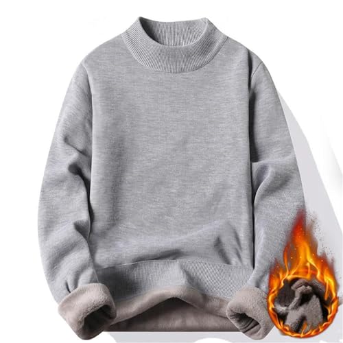 Men's Casual Slim Fit Turtleneck Knitted Sweater with High Collar Pullover and Double Collar for Cool Seasons Tops2