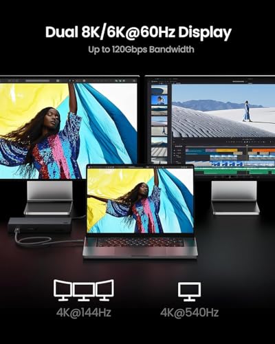 Image of Wefly 80Gbps Thunderbolt 5 Cable with up to 120Gbps Bandwidth Boost and 240W Charging in Black - 1m / 3.3ft, Compatible with Thunderbolt 4, USB4, Thunderbolt 3 and USB-C
