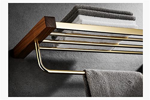 Porte-serviettes mural en bois authentique pour une ambiance spa