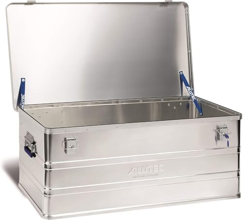 Foto von ALUTEC Aluminiumbox Classic 142 (Inhalt 142 ltr., Innenmaße (LxBxH) 870 X 460 X 355 mm/Außenmaße (LxBxH) 895 X 495 X 375 mm, Aufbewahrungsbox, Alubox) 11142
