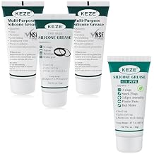 KEZE Food Grade Silicone Lubricant Plumbers Grease for Valve Sealant Faucet O Rings and Silicone Lubricant Grease with PTFE for Automotive O Rings Sliding Door Track Lubricating 1 oz 1-Tube