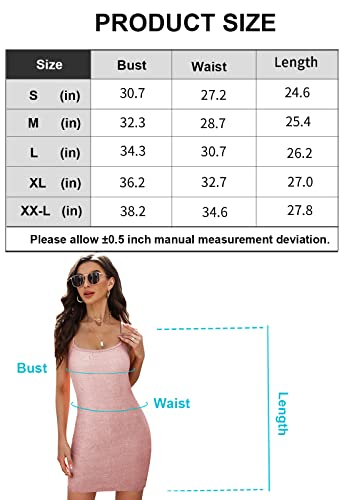 V For City Women's Glitter Cami Dress Bodycon Mini Dresses With Adjustable Spaghetti Straps Club Party #TOP5