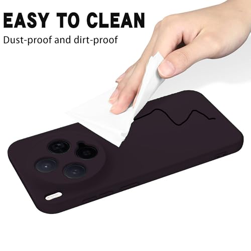 Image of FIRST MART Matte Silicone Back Cover for Vivo X300 - Purple