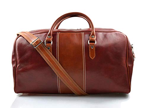 Sac sport cuir bandoulière élégant et spacieux rouge miel
