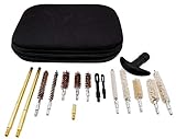 Wydan Gun Cleaning Kit - Universal Hunting Shooting Handgun Shotgun for All Guns with Case Travel Size Portable Metal Brushes 22 357 38 40 44 45 Caliber Ca 9mm 12Ga 20 Gauge 410 Cleaner Kits